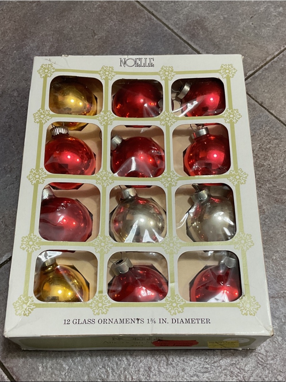 Noelle Shiny Red, Gold, and Silver Mini Glass Ornaments